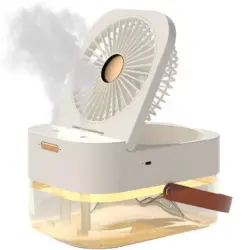 پنکه رومیزی، مرطوب کننده هوا و چراغ خواب رومیزی DUAL SPRAY NIGHT LIGHT