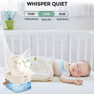 پنکه رومیزی، مرطوب کننده هوا و چراغ خواب رومیزی DUAL SPRAY NIGHT LIGHT