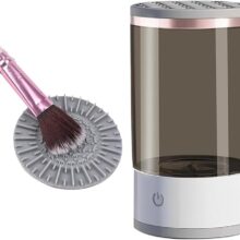 پاک‌کننده برقی براش آرایشی Globly – شستشوی حرفه‌ای براش‌های آرایشی