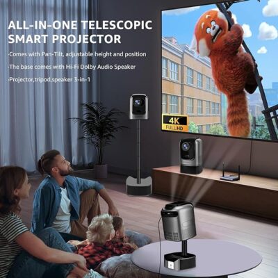 پروژکتور جمع شونده COVVY قابل حمل intelligent projector hifi