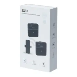 میکروفن یقه ای مدل SX31 dual 3in1 Multi-Function بسته 2 کاربره