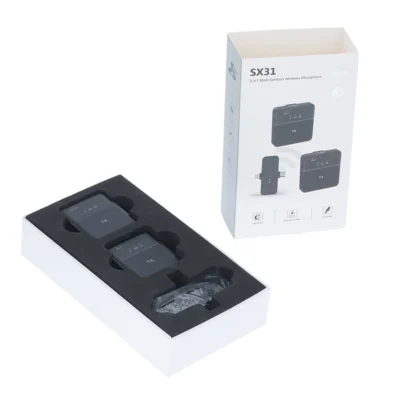 میکروفن یقه ای مدل SX31 dual 3in1 Multi-Function بسته 2 کاربره