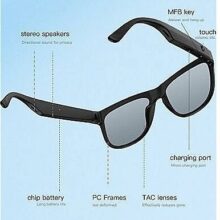عینک آفتابی و هندزفری بی سیم ایکس او Glasses Smart XO-E6
