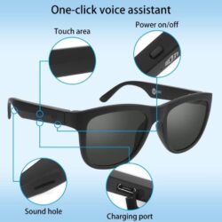عینک آفتابی و هندزفری بی سیم ایکس او Glasses Smart XO-E6