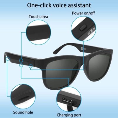 عینک آفتابی و هندزفری بی سیم ایکس او Glasses Smart XO-E6