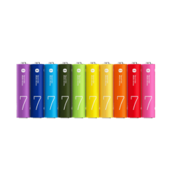 باتری نیم‌قلمی شیائومی مدل Xiaomi Mi AAA Rainbow Batteries گلوبال بسته ۱۰ عددی