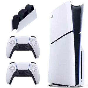 کنسول بازی سونی PS5 Slim استاندارد به همراه یک دسته اضافه + پایه شارژر PlayStation 5 Slim Drive